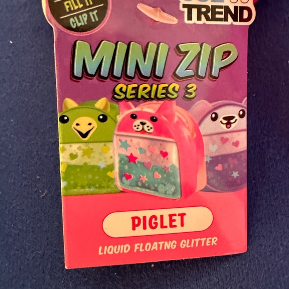 12pc Joe Trend Mini Zip Liquid Floating Glitter Zipper purse w backpack clips - Picture 10 of 12